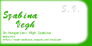 szabina vegh business card